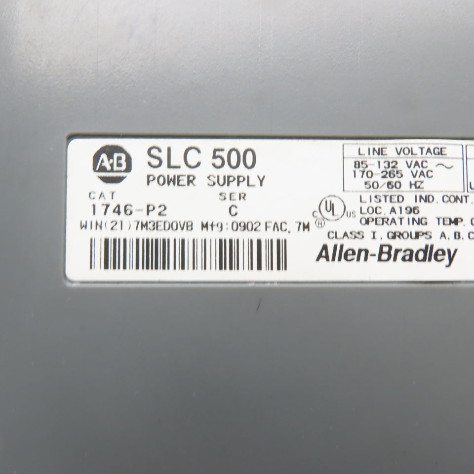 Allen-Bradley SLC 500 7-Slot Rack Power Supply 5/03 CPU (6) 1746-IA16 Input PLC