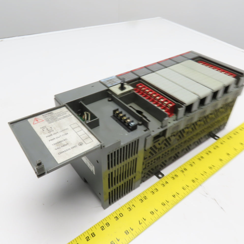 Allen-Bradley SLC 500 7-Slot Rack Power Supply 5/03 CPU (6) 1746-IA16 Input PLC