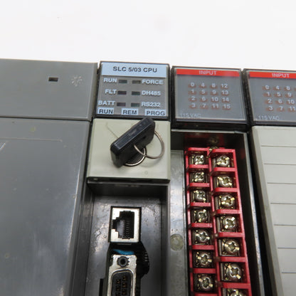 Allen-Bradley SLC 500 7-Slot Rack Power Supply 5/03 CPU (6) 1746-IA16 Input PLC