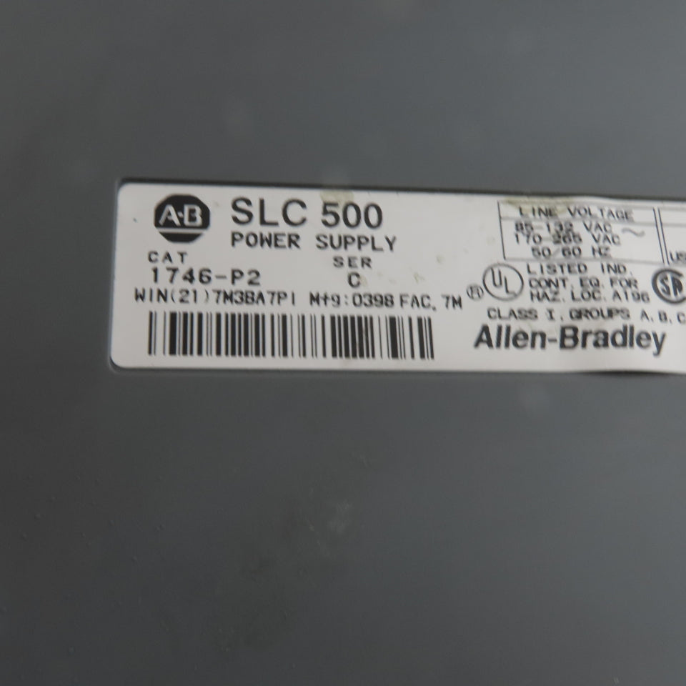 Allen-Bradley SLC 500 7-Slot Rack Power Supply 5/03 CPU (10) 1746-IA16 Input PLC