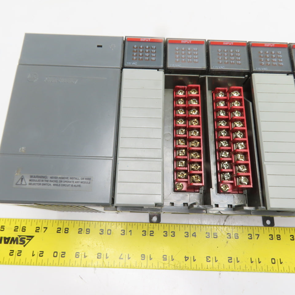 Allen-Bradley SLC 500 7-Slot Rack Power Supply 5/03 CPU (10) 1746-IA16 Input PLC