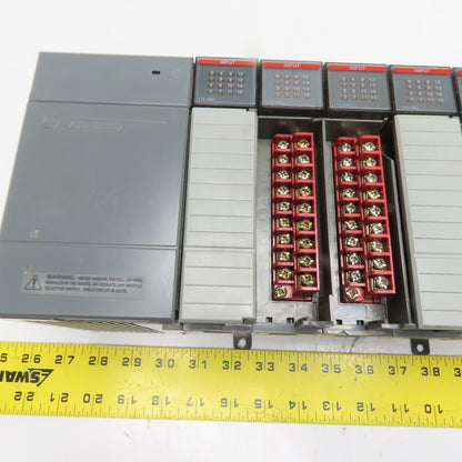 Allen-Bradley SLC 500 7-Slot Rack Power Supply 5/03 CPU (10) 1746-IA16 Input PLC