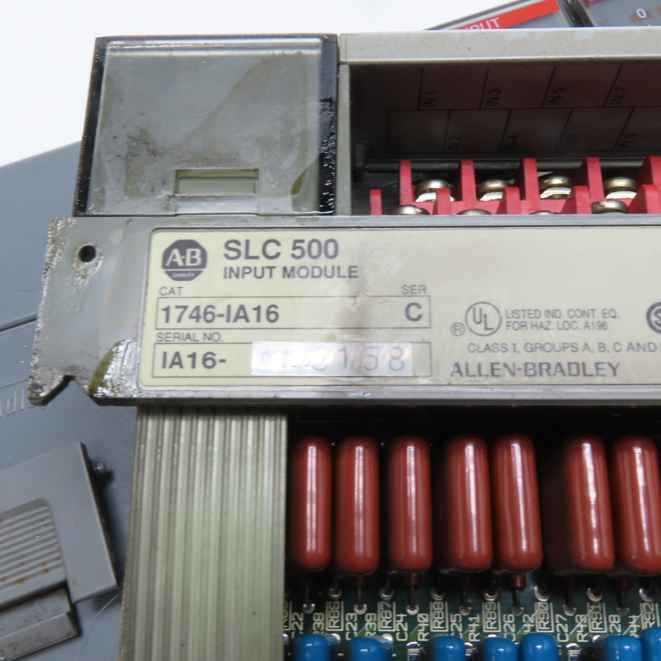 Allen-Bradley SLC 500 7-Slot Rack Power Supply 5/03 CPU (10) 1746-IA16 Input PLC