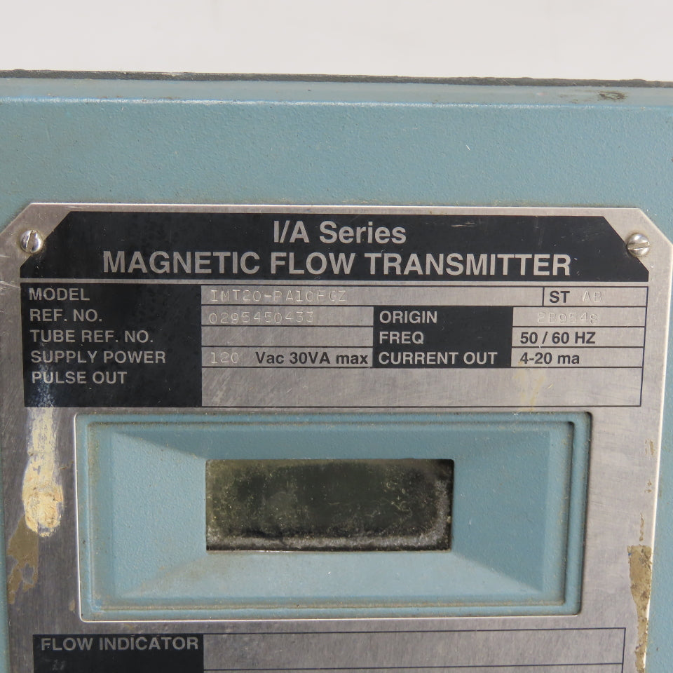 Foxboro IMT20-PA10FGZ Magnetic Flow Transmitter 120VAC 4-20mA NEMA 4X