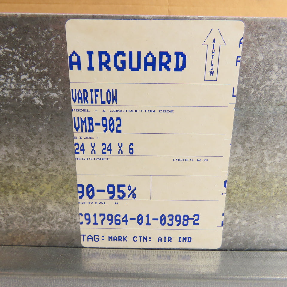 Airguard VMB-902 Variflow High Efficiency Box Filter 24x24x6 90-95%