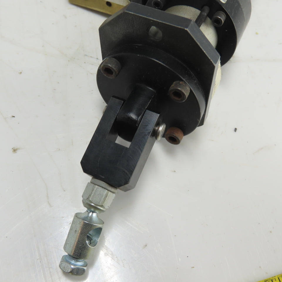 Parker 01.12 1LP 4 1.000 Pneumatic Air Cylinder 60-80 PSI W/ Manifold and Clevis