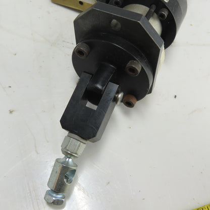 Parker 01.12 1LP 4 1.000 Pneumatic Air Cylinder 60-80 PSI W/ Manifold and Clevis