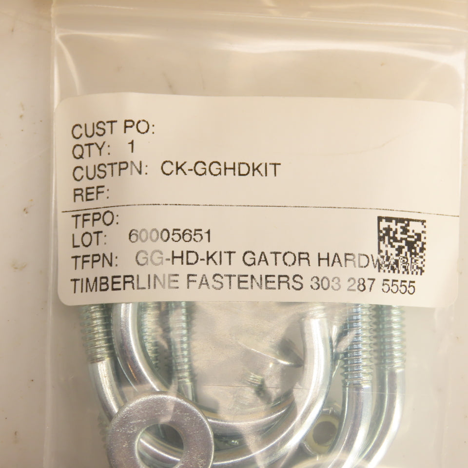 Timberline Fasteners CK-GGHDKIT Gator Grip Hardware U-Bolt Fastener Kit 50 Sets