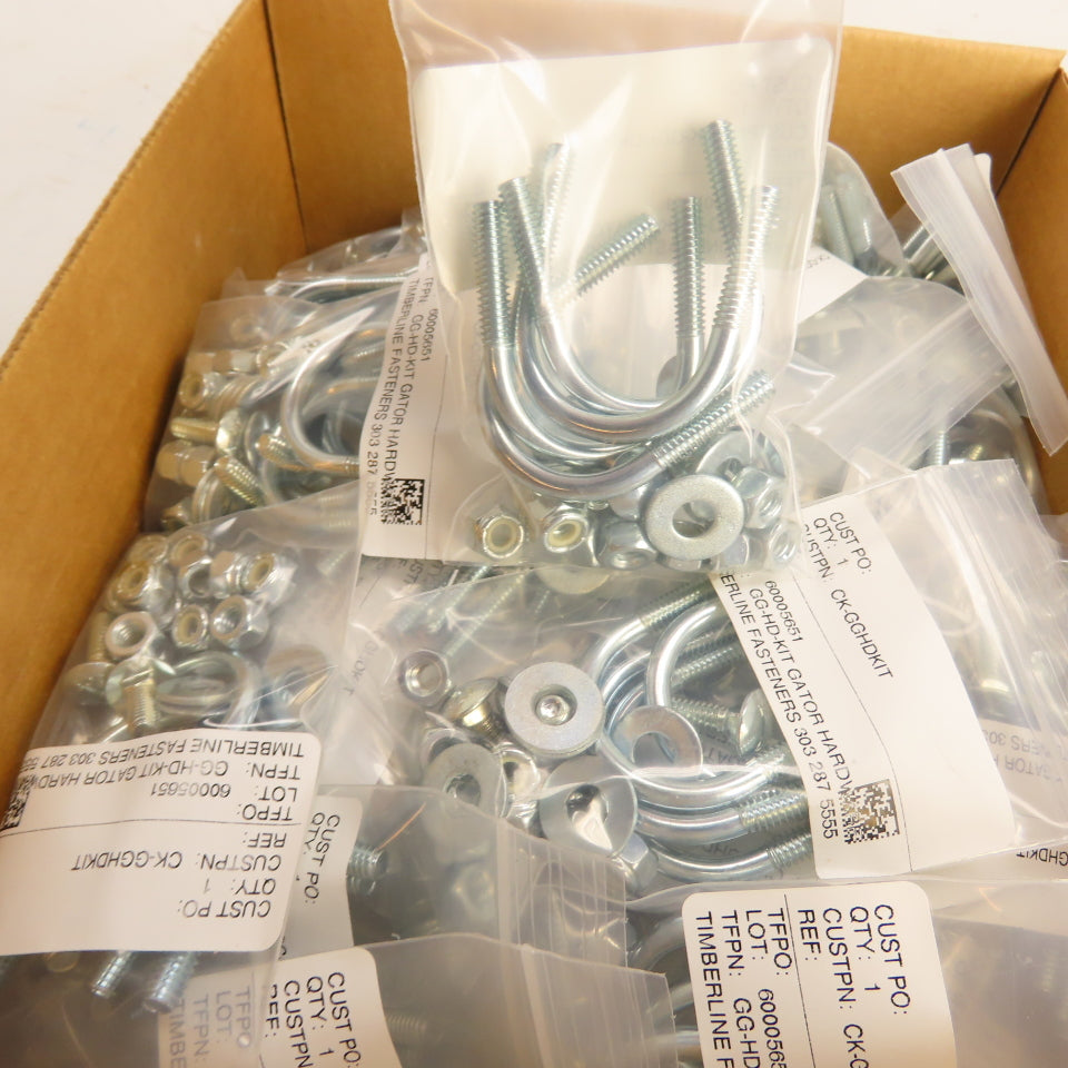 Timberline Fasteners CK-GGHDKIT Gator Grip Hardware U-Bolt Fastener Kit 50 Sets