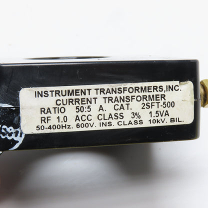 Instrument Transformers 2SFT-500 Current Transformer Ratio 50:5A 600V 1.5VA