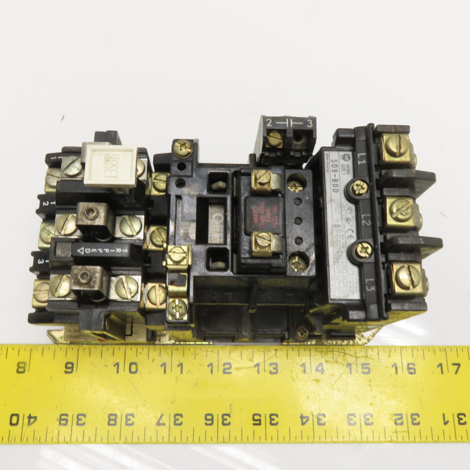 Allen Bradley 509-BOD Size 1 Magnetic Motor Starter 600VAC 27A 115/120V Coil
