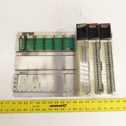 Modicon 140XBP01000 TSX Quantum 10-Slot Backplane w/ Relay & AC Output Modules