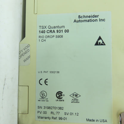 Schneider Electric 140 CRA 931 00 TSX Quantum RIO Drop S908 1-Channel Module