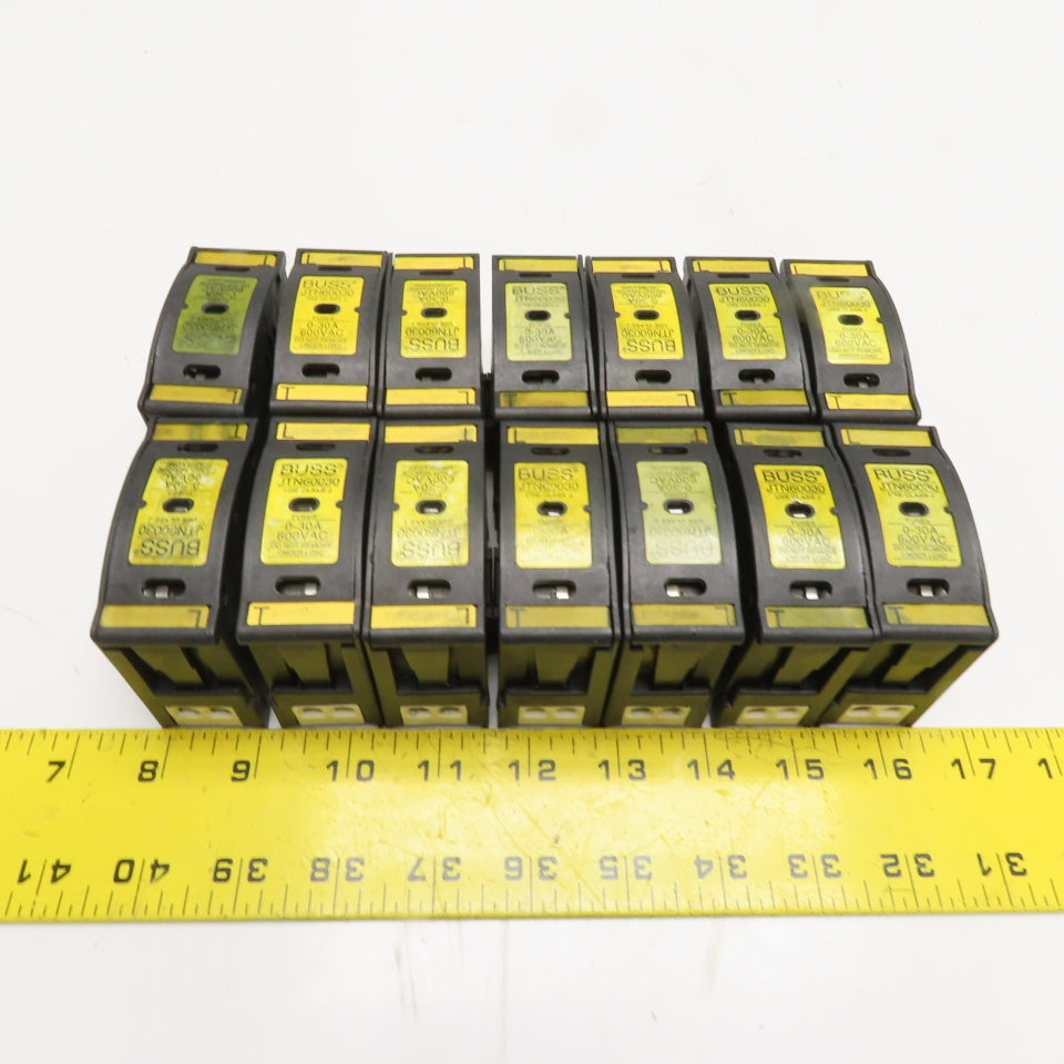 Buss JTN600-30 600VAC 0-30A Class J Fuse Holder Lot Of 14