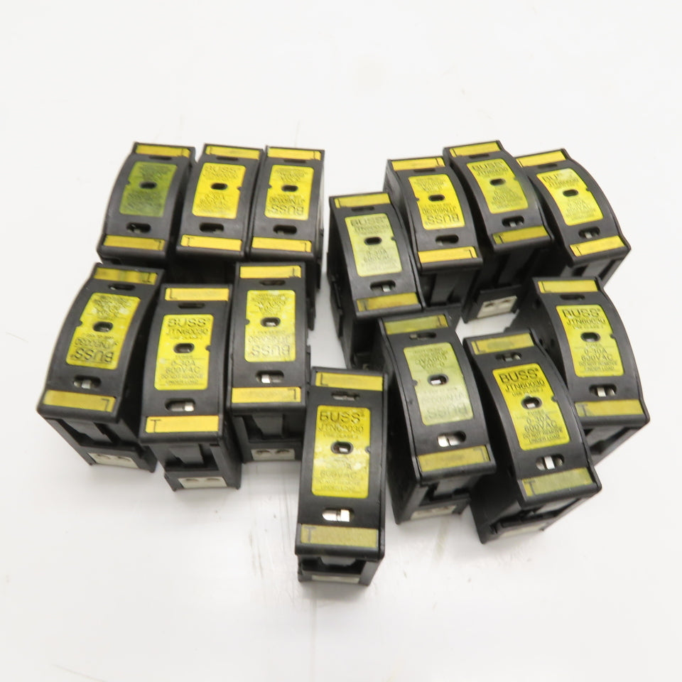 Buss JTN600-30 600VAC 0-30A Class J Fuse Holder Lot Of 14