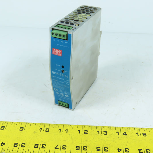 Mean Well NDR-75-24 75W 24V 3.2A DIN Rail Power Supply 100-240VAC