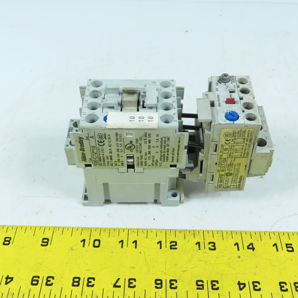 Allen-Bradley 100-C12*10 Contactor W/ 193-EA1FB Overload 120VAC Coil 3.7-12A