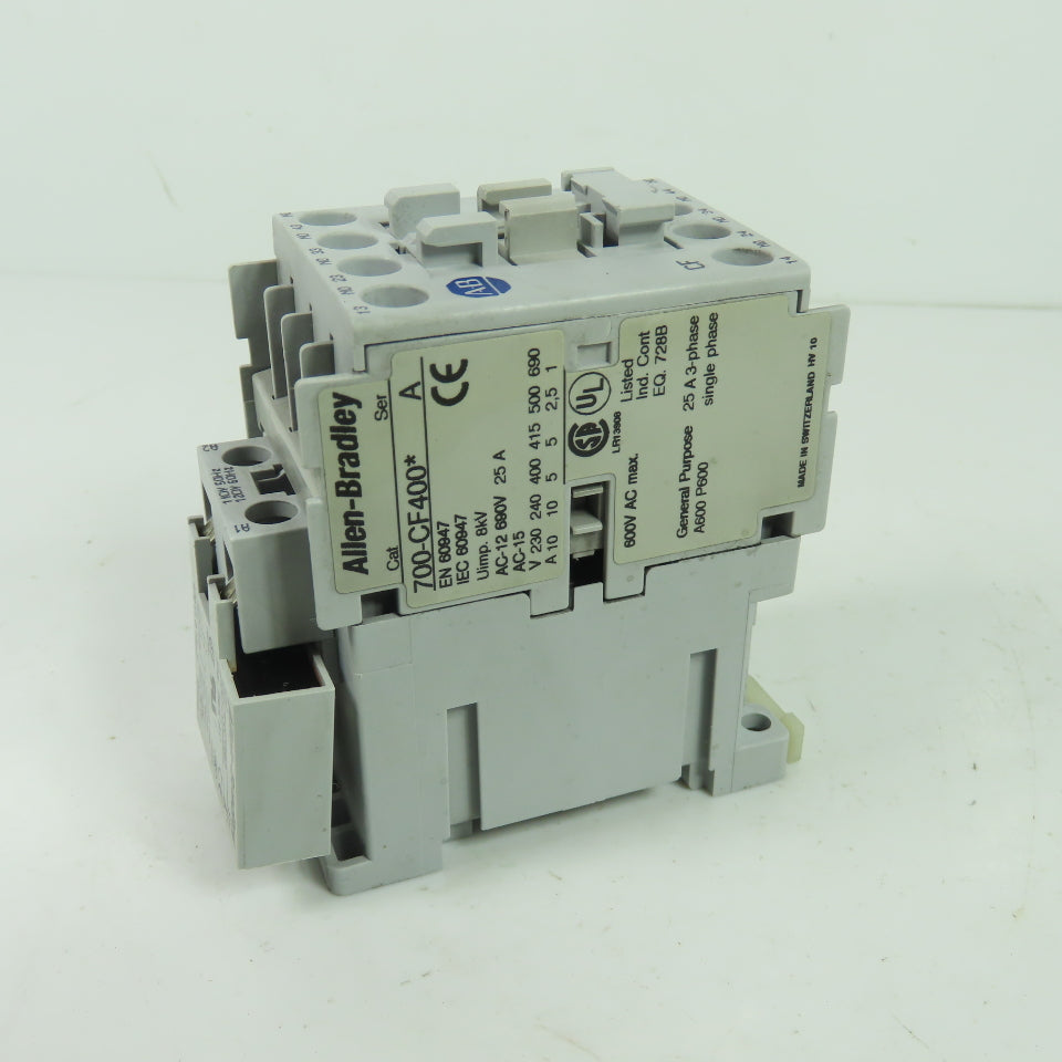 Allen-Bradley 700-CF400* 4-Pole IEC Industrial Control Relay 110-120V Coil