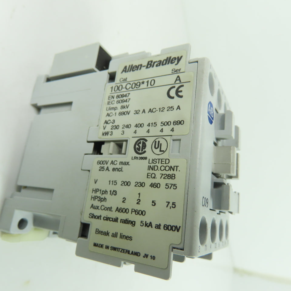Allen-Bradley 100-C09*10 Contactor 110/120V Coil 3-Pole 32A W/ 100-FSC280
