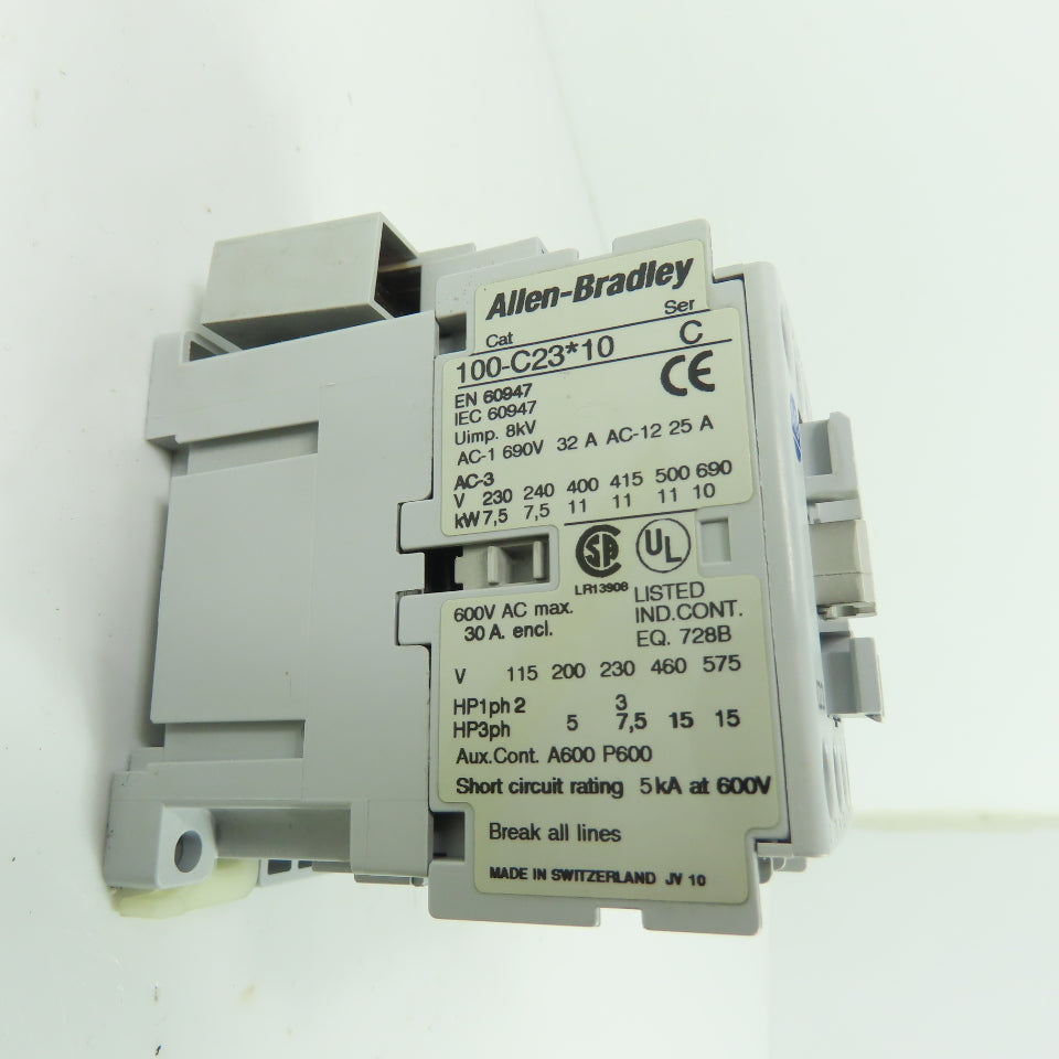 Allen-Bradley 100-C23*10 IEC Contactor 600V 32A 120VAC Coil
