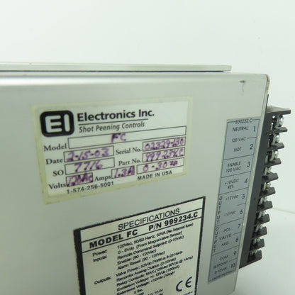 Electronics Inc. 999234.C FC MagnaValve Shot Flow Controller 120VAC (Damaged)