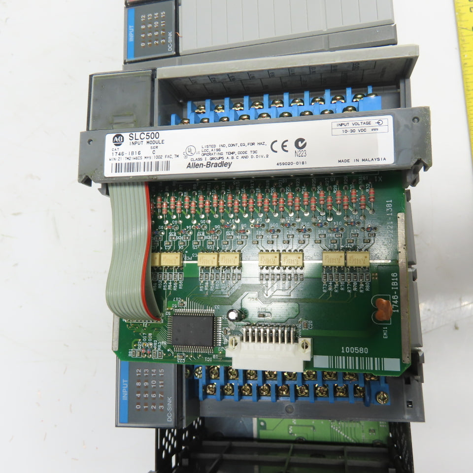 Allen-Bradley 1746-A13 SLC 500 13-Slot Rack W/ 1746-P4 & Input/Output Cards