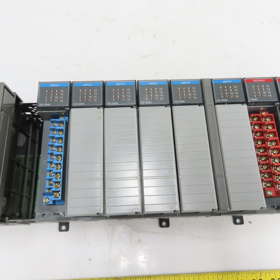 Allen-Bradley 1746-A13 SLC 500 13-Slot Rack W/ 1746-P4 & Input/Output Cards