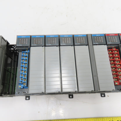 Allen-Bradley 1746-A13 SLC 500 13-Slot Rack W/ 1746-P4 & Input/Output Cards