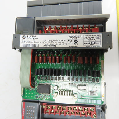 Allen-Bradley 1746-A13 SLC 500 13-Slot Rack W/ 1746-P4 & Input/Output Cards
