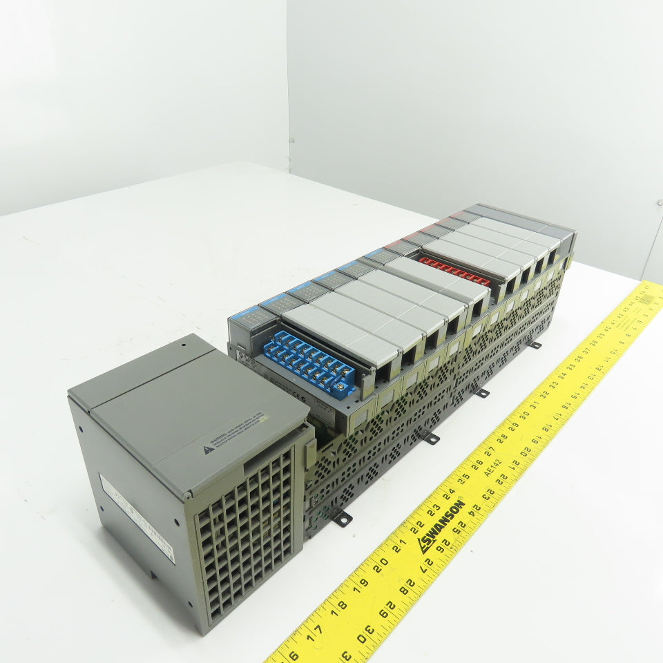 Allen-Bradley 1746-A13 SLC 500 13-Slot Rack W/ 1746-P4 & Input/Output Cards