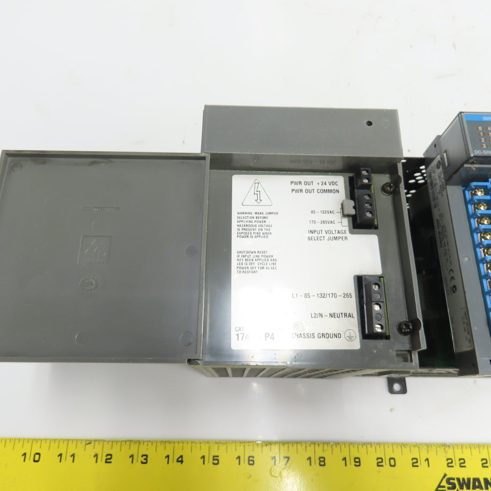 Allen-Bradley 1746-A13 SLC 500 13-Slot Rack W/ 1746-P4 & Input/Output Cards