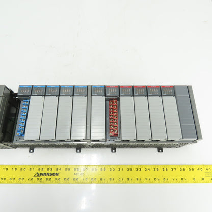 Allen-Bradley 1746-A13 SLC 500 13-Slot Rack W/ 1746-P4 & Input/Output Cards