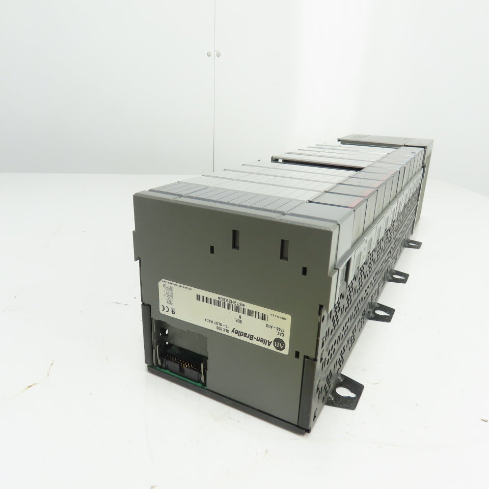 Allen-Bradley 1746-A13 SLC 500 13-Slot Rack W/ 1746-P4 & Input/Output Cards