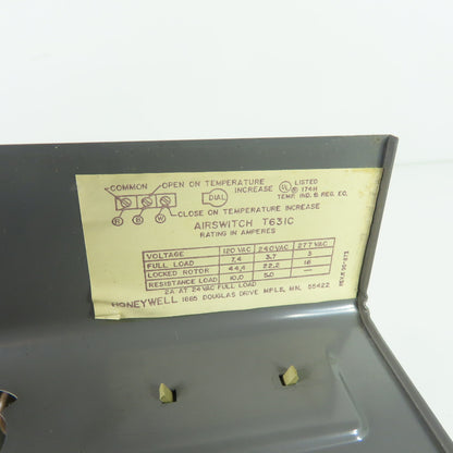 Honeywell T631C 1020 Airswitch Thermostat Temperature Controller 120/240/277V