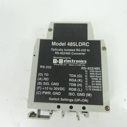 B&B Electronics 485LDRC Optically Isolated RS-232 to RS-422/485 Converter