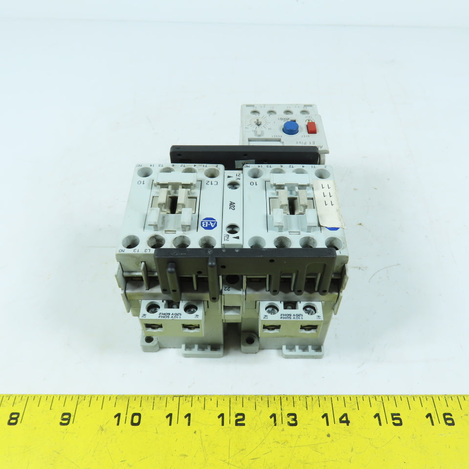 Allen-Bradley 104-C12D22 Reversing Starter 120V Coil 3.2-16A 193-EEDB Overload