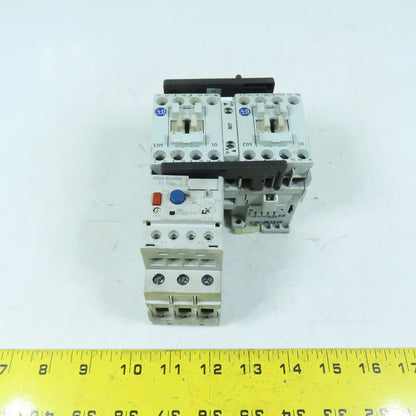 Allen-Bradley 104-C09D22 Reversing Starter 9A 120V Coil 193-ED1CB Overload