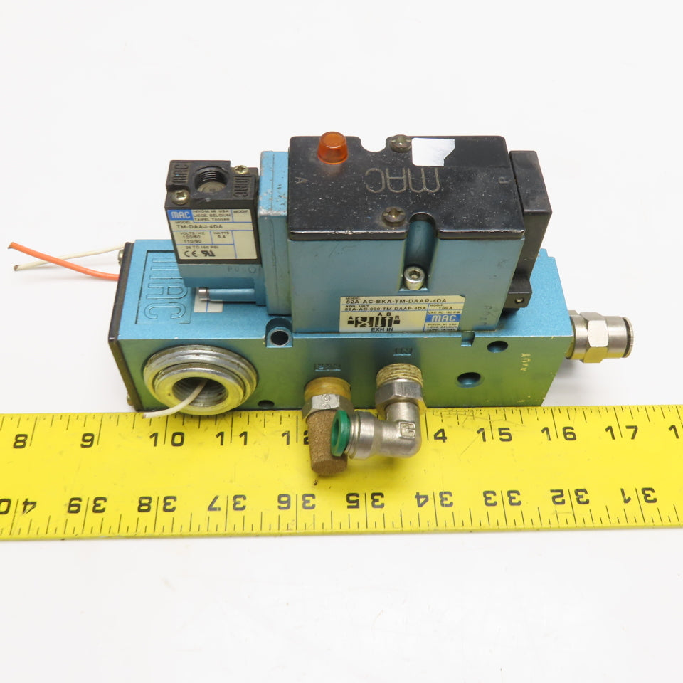 MAC 82A-AC-BKA-TM-DAAP-4DA Solenoid Pneumatic Valve 120V 5.4W 25-150 PSI