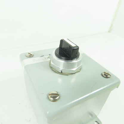 Allen-Bradley 800T-J2 Selector Switch in Hoffman Enclosure 13 3.5"x3.25"x3"