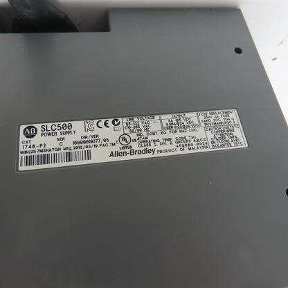 Allen-Bradley 1746-A10 SLC 500 10-Slot Rack W/ 1746-P2 Power Supply