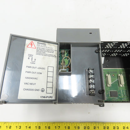 Allen-Bradley 1746-A10 SLC 500 10-Slot Rack W/ 1746-P2 Power Supply