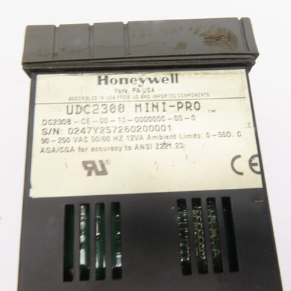 Honeywell UDC2300 MINI-PRO Digital Process Controller 90-250 VAC 50/60 Hz 12VA
