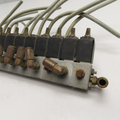 13-Station Pneumatic Solenoid Valve Manifold Bank 110VAC