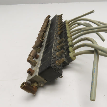13-Station Pneumatic Solenoid Valve Manifold Bank 110VAC