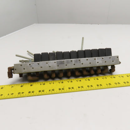 13-Station Pneumatic Solenoid Valve Manifold Bank 110VAC