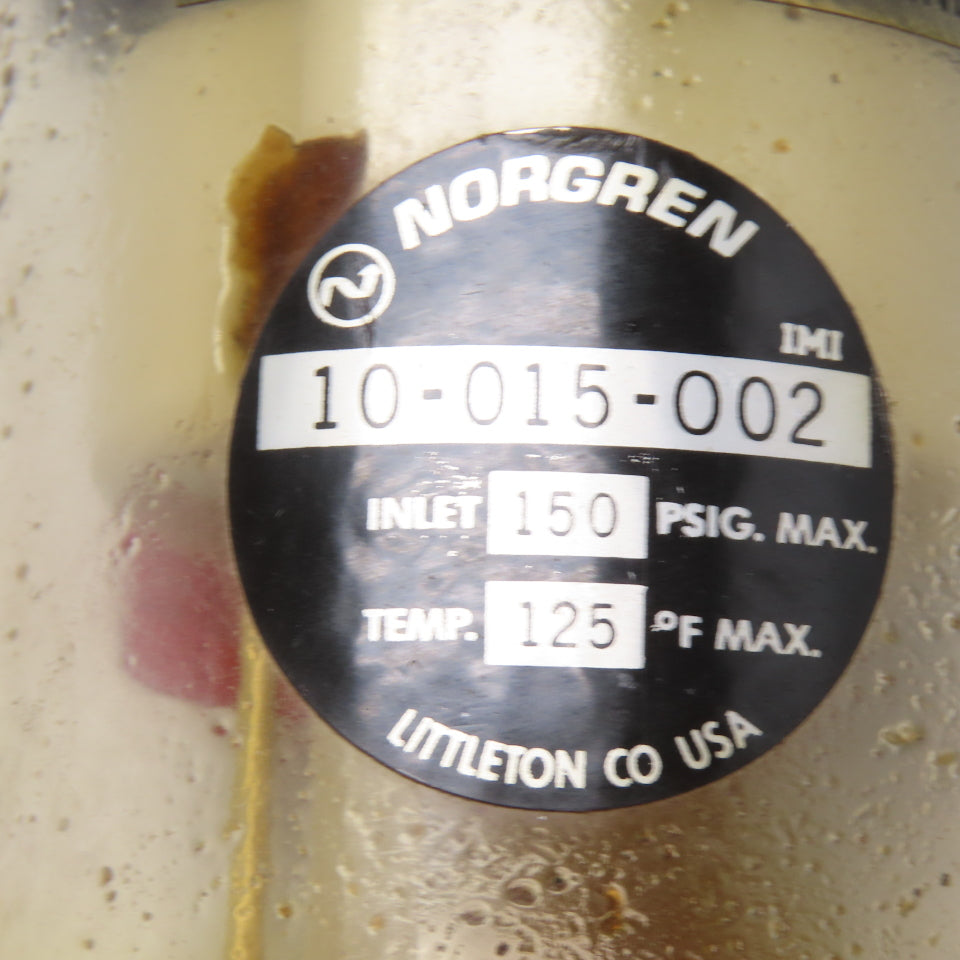 Norgren 10-015-002 1/4" NPT Pneumatic Air Line Lubricator 150 PSIG 125F Max