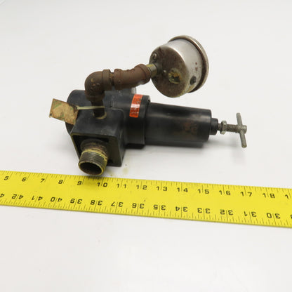 Parker 08R513AB Pneumatic Air Pressure Regulator with Gauge 250 PSI 175 F Max