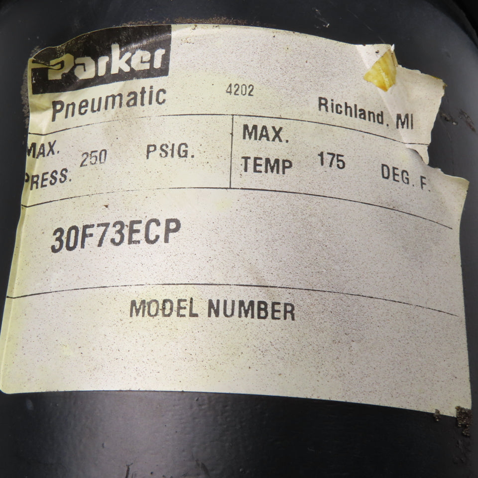 Parker 30F73ECP 1-1/2" NPT Pneumatic Coalescing Air Filter 250 PSI 175 F Max