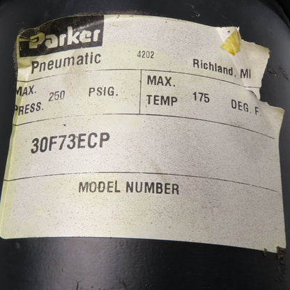 Parker 30F73ECP 1-1/2" NPT Pneumatic Coalescing Air Filter 250 PSI 175 F Max