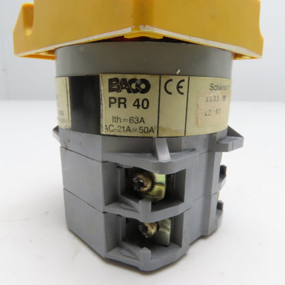 Baco PR 40 Non Fusible Safety Disconnect Switch 40A 600VAC